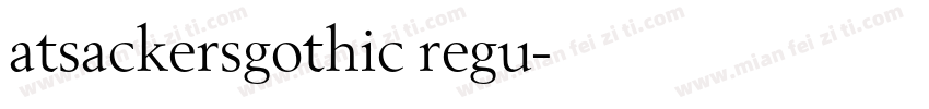 atsackersgothic regu字体转换